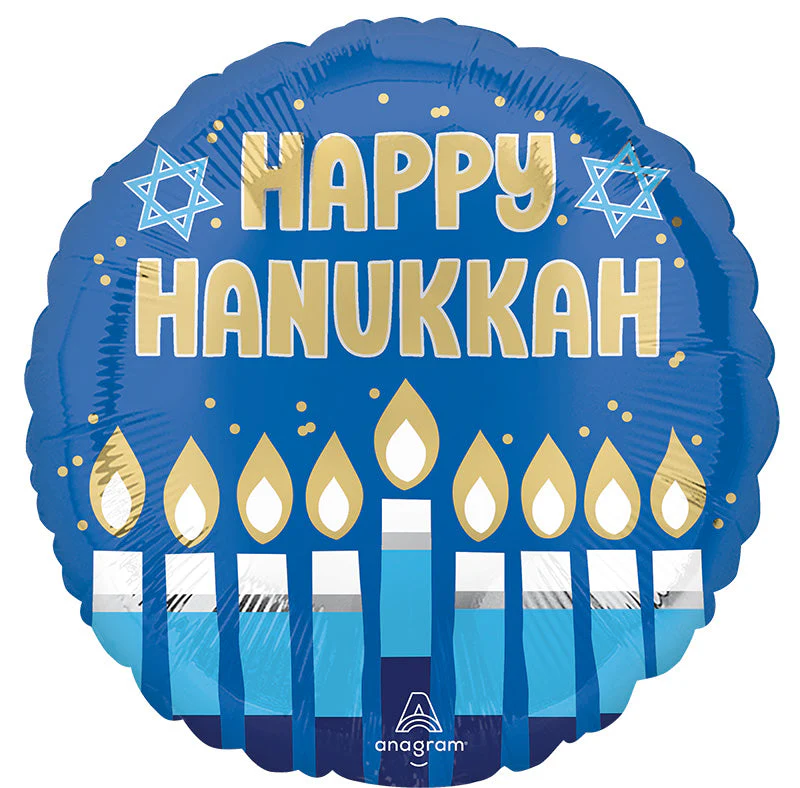 18" Happy Hanukkah Foil Balloon