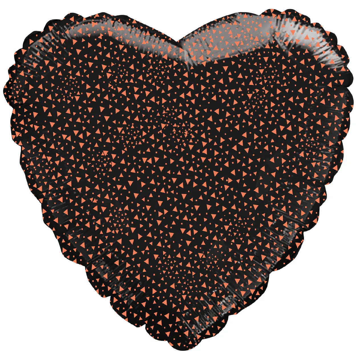 18" Heart Decorator Rose Gold Glitter Triangles Packaged Foil Balloon