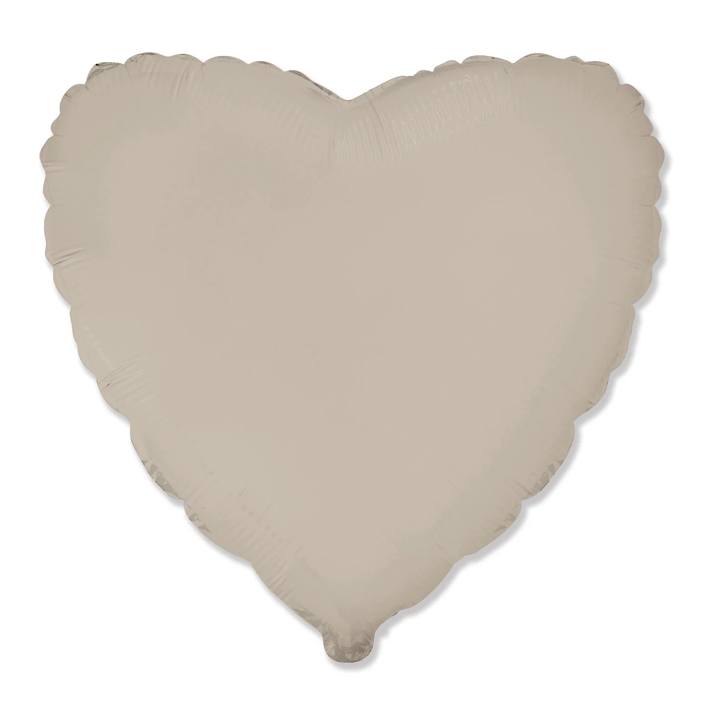 18" Heart Matte Creamy Latte Solid Color Foil Balloon Brand Flexmetal