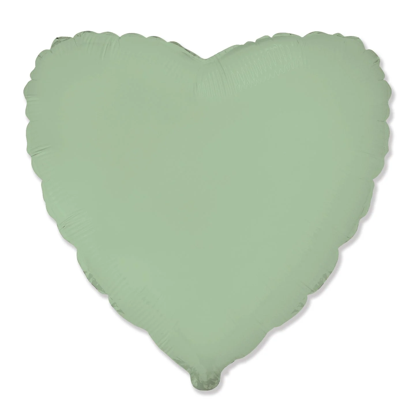 18" Heart Matte Mint Green Solid Color Foil Balloon Brand Flexmetal
