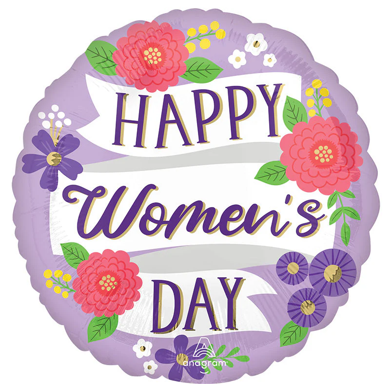 18" International Women's Day Foil Balloon