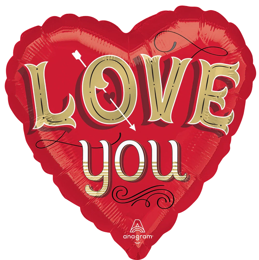 18" Just My Type Love You Foil Balloon