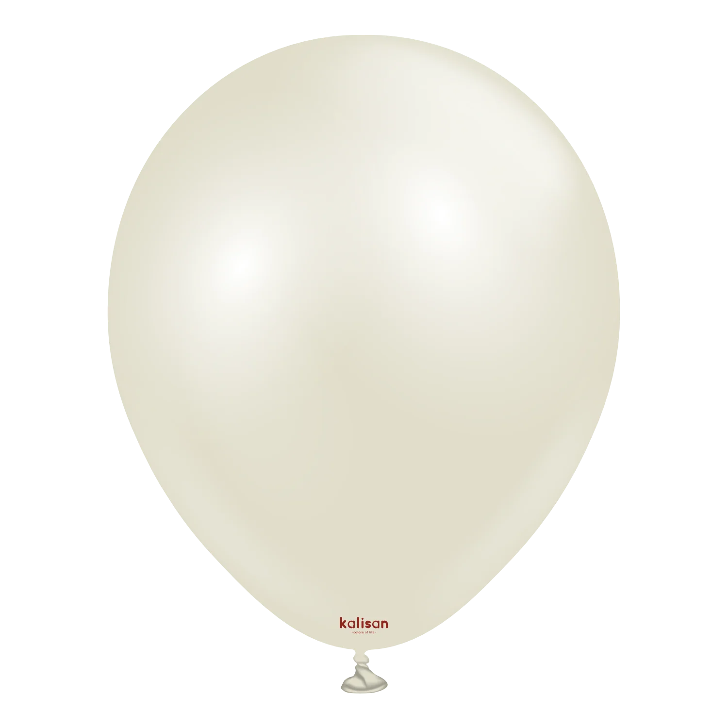 18" Kalisan Brand Latex Balloons Aura Ivory White (25 Per Bag)