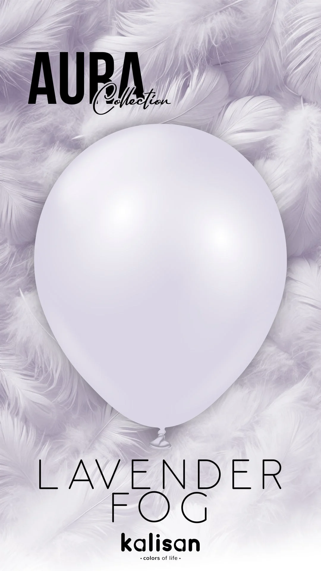 18" Kalisan Brand Latex Balloons Aura Lavender Fog (25 Per Bag) - Image 5