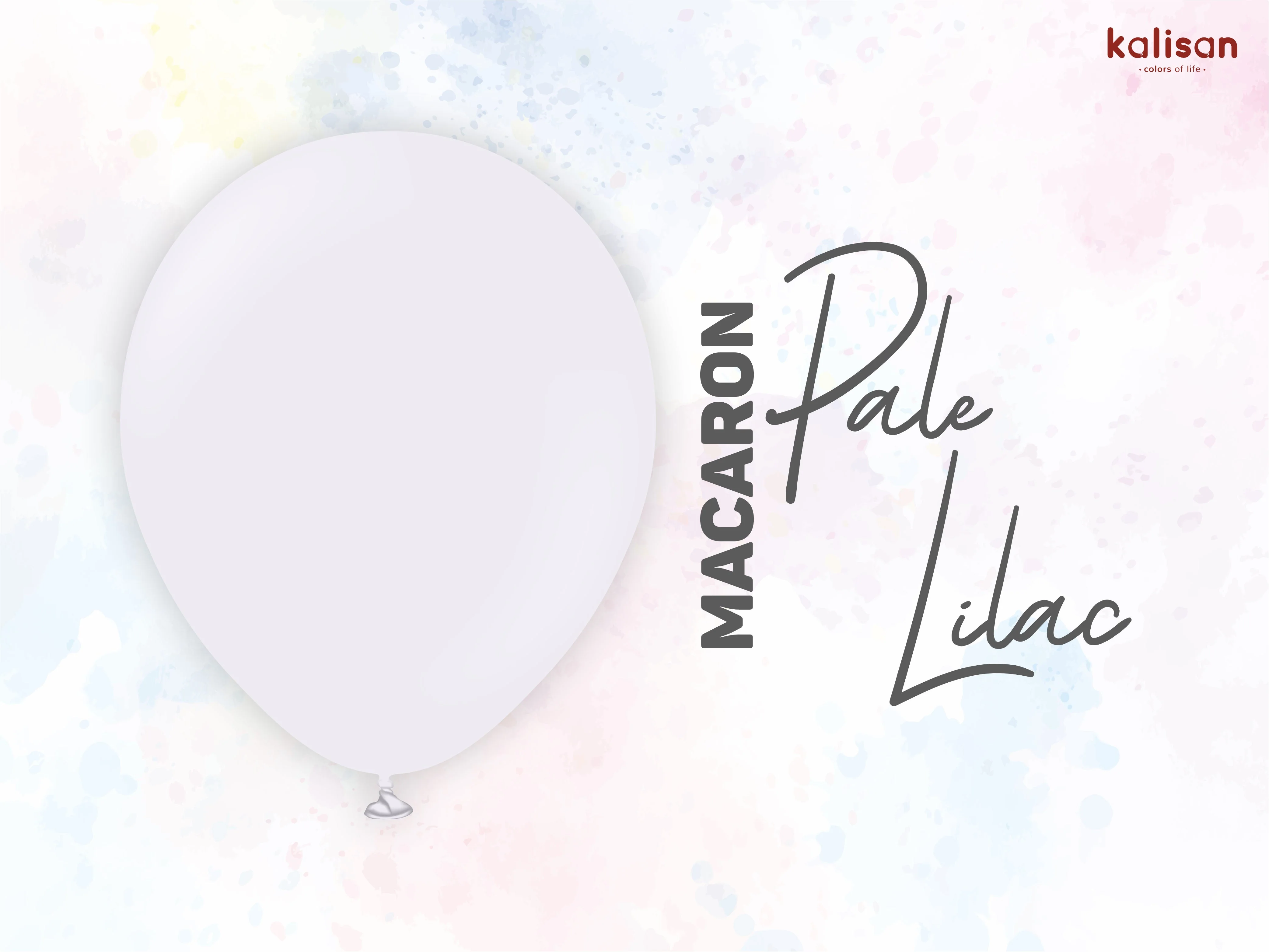 18" Kalisan Latex Balloons Standard Macaron Pale Lilac (25 Per Bag) - Image 4