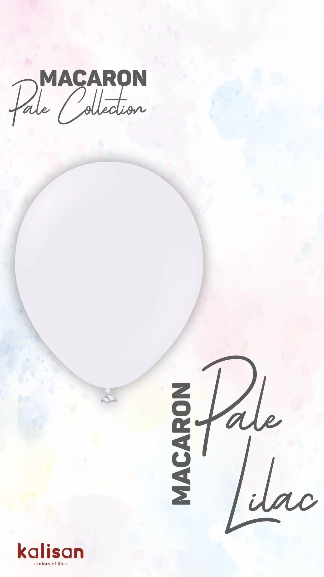 18" Kalisan Latex Balloons Standard Macaron Pale Lilac (25 Per Bag) - Image 5
