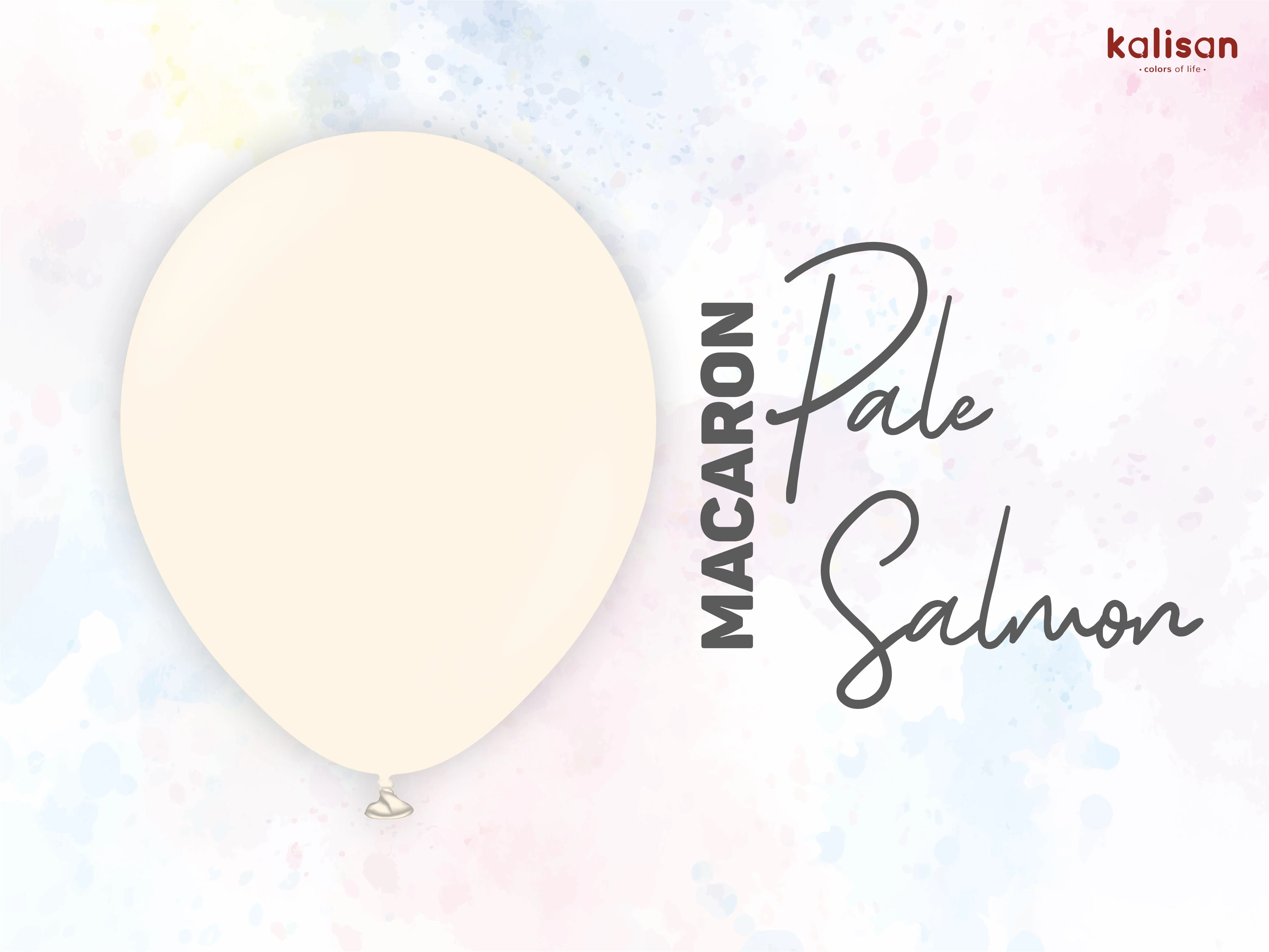 18" Kalisan Latex Balloons Standard Macaron Pale Salmon (25 Per Bag) - Image 4