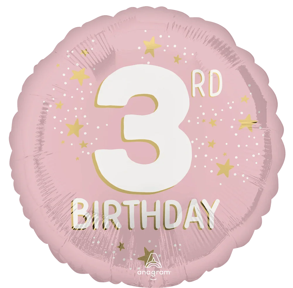 18" Little Miss 3 Foil Balloon