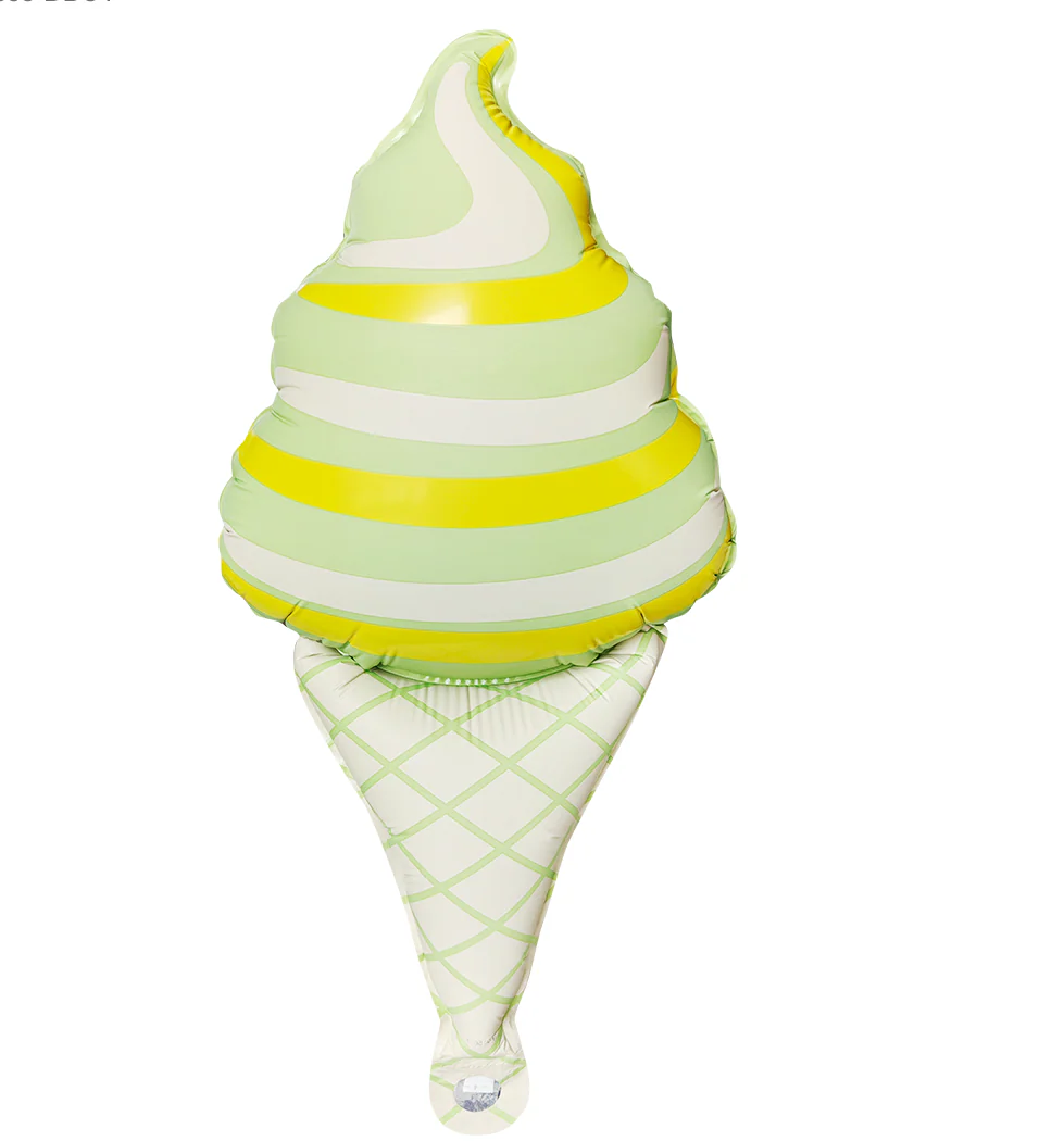 15" Airfill Only Matte Soft Serve Ice Cream Cone Swirl Green