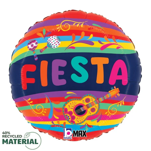 18" MAX Float Round Festive Fiesta Foil Balloon