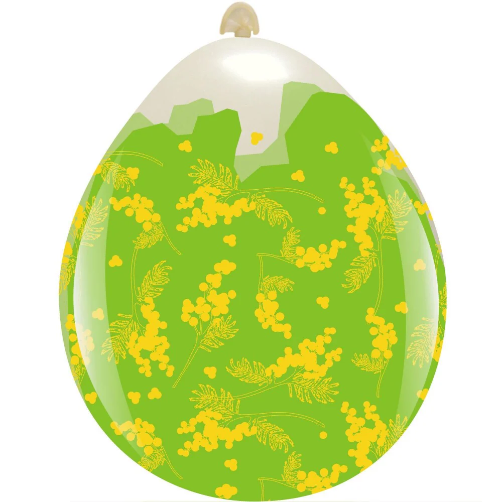 18" Mimosa All Around (10 Per Bag) Cattex Brand Printed Stuffing Latex Balloons