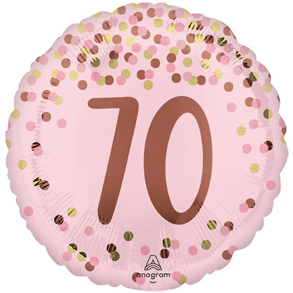 18" Pretty Pink 70th Birthday Foil Balloon