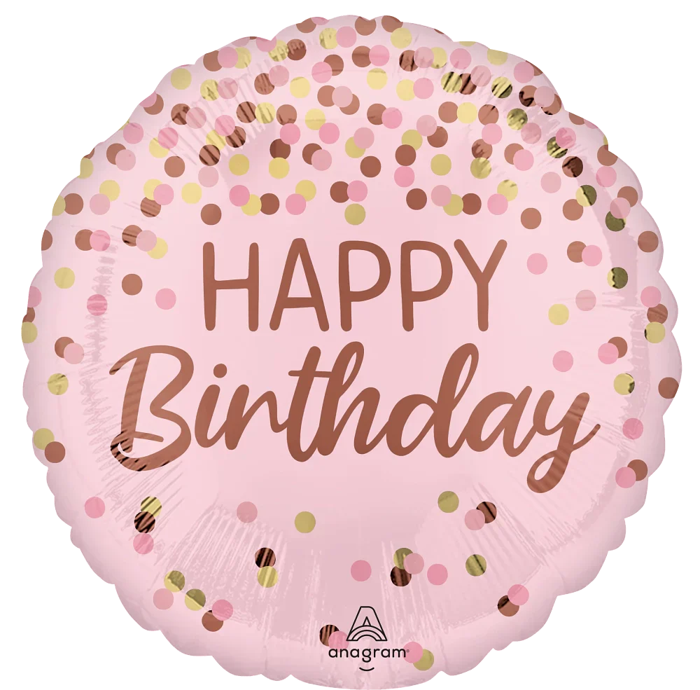 18" Pretty Pink Happy Birthday Foil Balloon