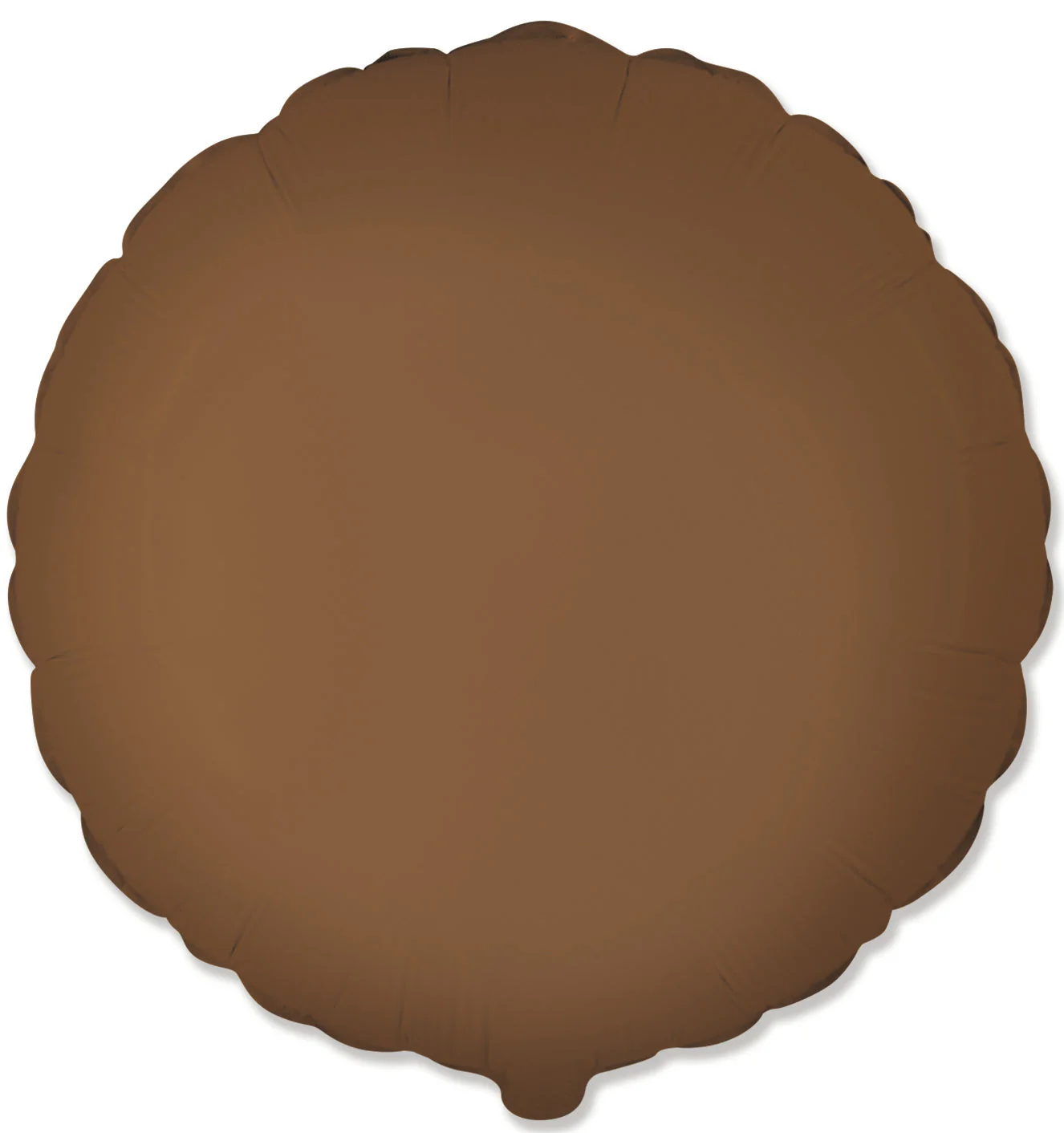 18" Round/Circle Matte Chocolate Brown Solid Color Foil Balloon Brand Flexmetal