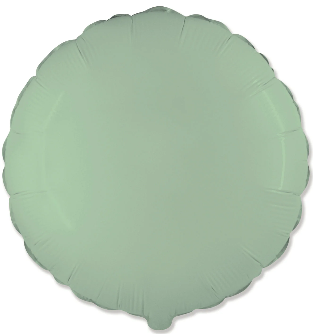 18" Round/Circle Matte Mint Green Solid Color Foil Balloon Brand Flexmetal