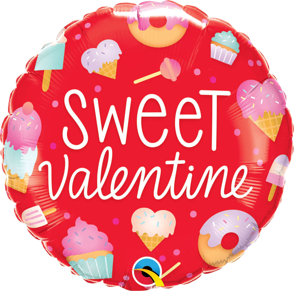 18" Round Sweet Valentine Foil Balloon