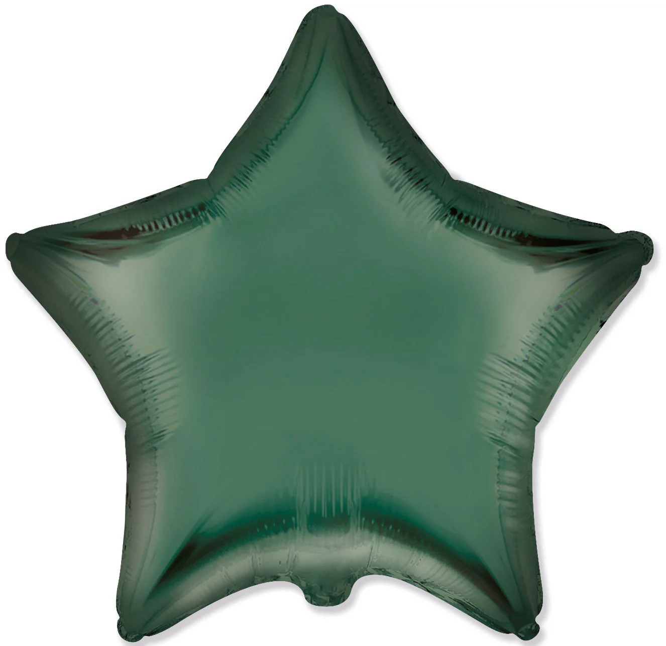 18" Satin Dark Green Star Solid Color Foil Balloons Brand Flexmetal