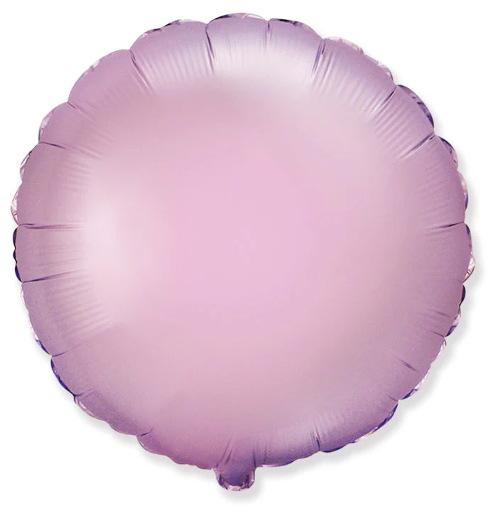 18" Satin Pastel Lilac Round/Circle Solid Color Foil Balloons Brand Flexmetal