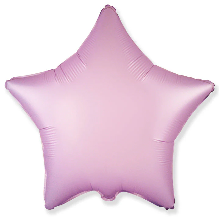 18" Satin Pastel Lilac Star Solid Color Foil Balloons Brand Flexmetal