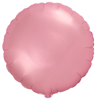 18" Satin Pastel Pink Round/Circle Solid Color Foil Balloons Brand Flexmetal