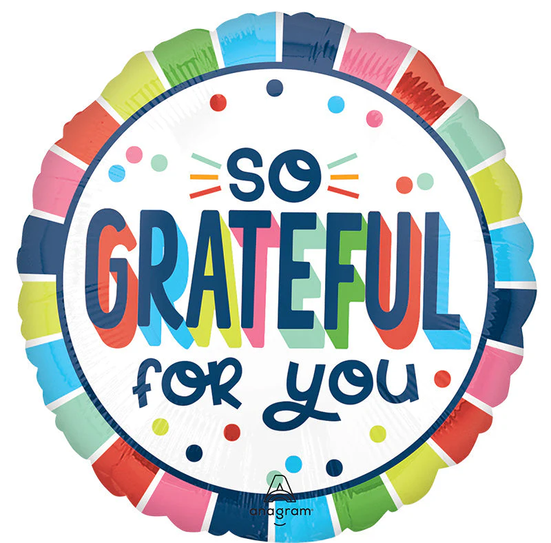 18" So Grateful for You Foil Balloon