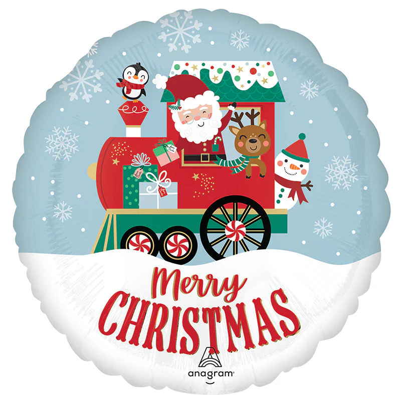 18" North Pole Express Christmas Foil Balloon