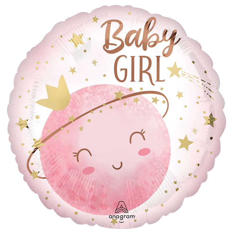 18" Standard Little Moon Girl Foil Balloon