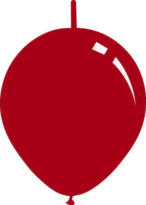 18" Standard Ruby Red Decomex Linking Balloons (25 Per Bag)