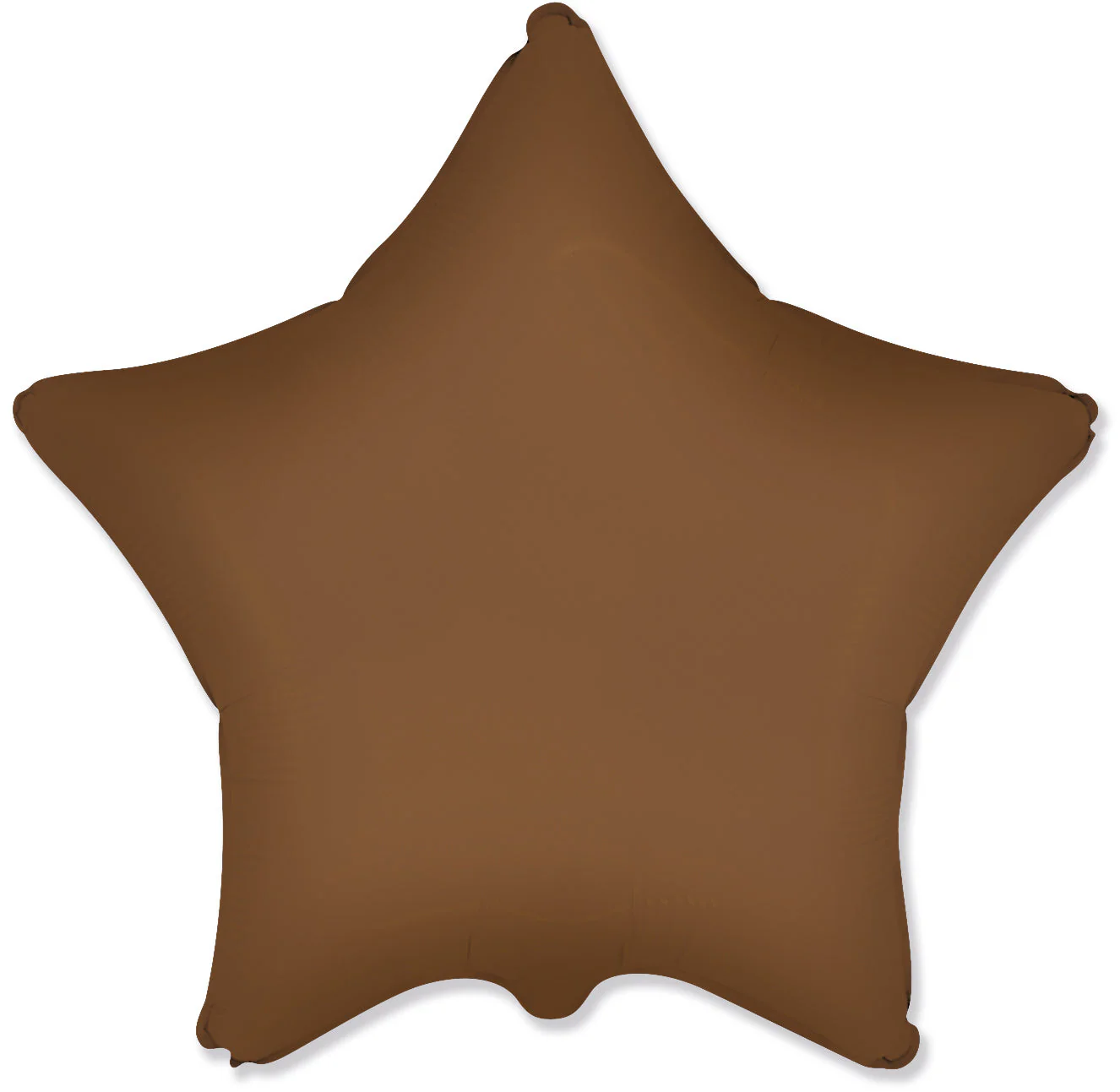 18" Star Matte Chocolate Brown Solid Color Foil Balloon Brand Flexmetal
