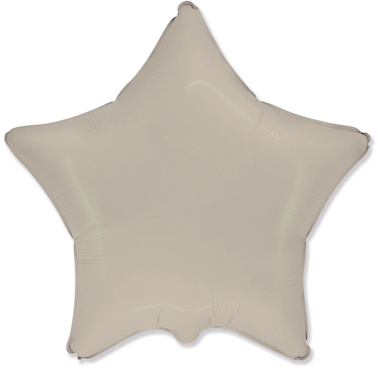 18" Star Matte Creamy Latte Solid Color Foil Balloon Brand Flexmetal