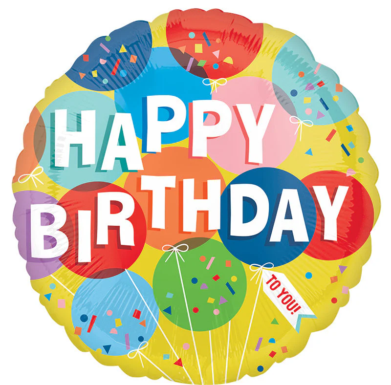 18" Sunny Balloons Birthday Foil Balloon