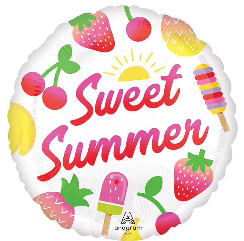 18" Sweet Summer Fruity Mix Foil Balloon