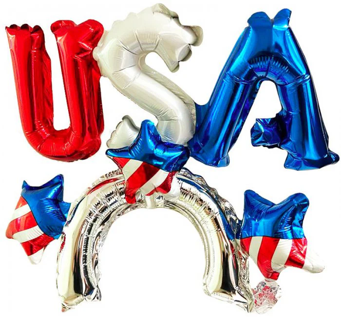 18" Usa Hat Airfill Foil Balloon Foil Balloon