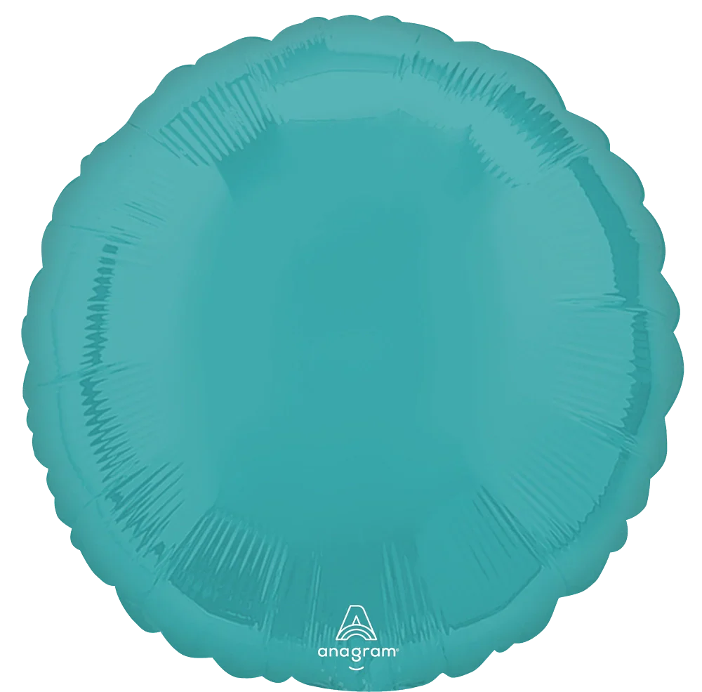 18" Vibrant Circle Round Blue Foil Balloon