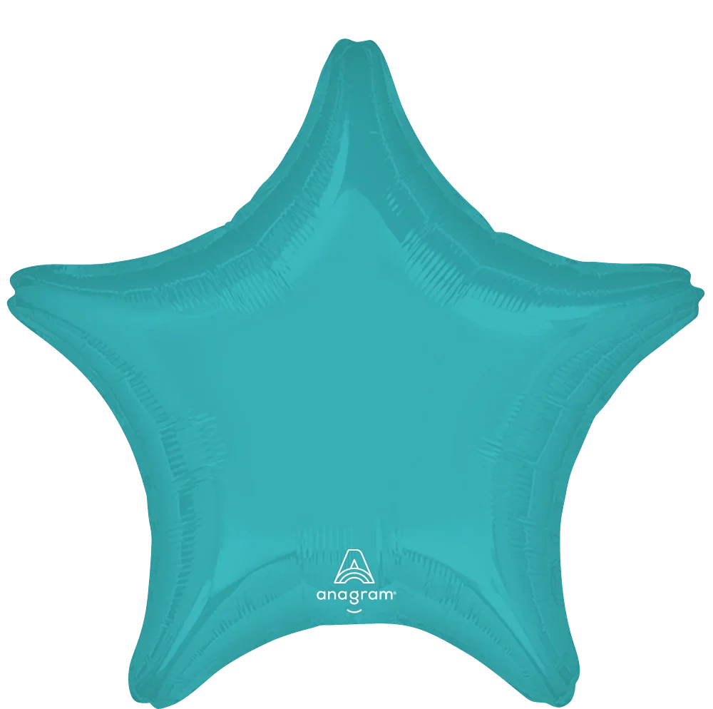 18" Vibrant Star Blue Foil Balloon