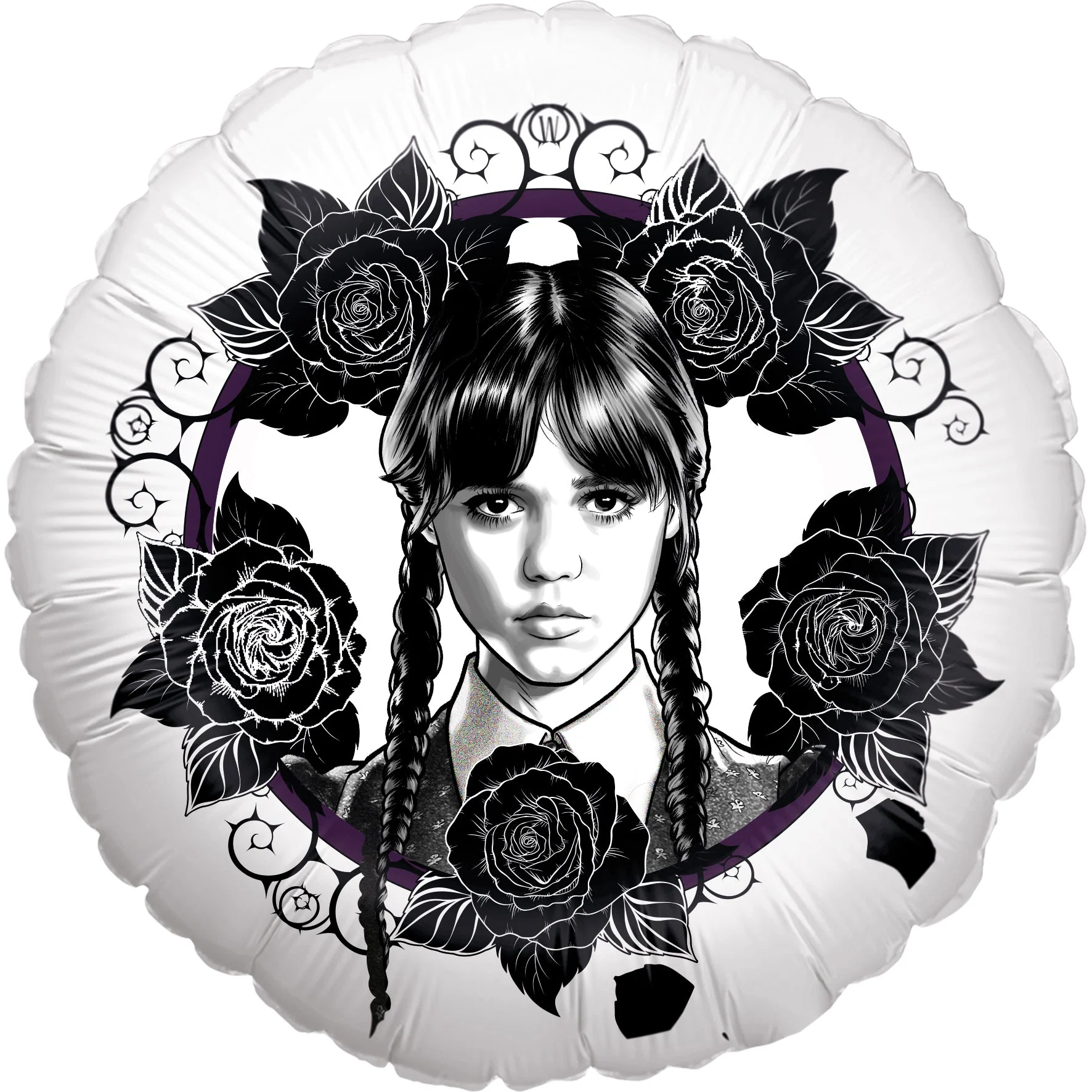 18" Wednesday Foil Balloon Design Flowers