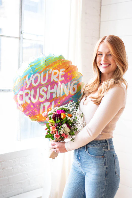 18" You're Crushing It! Foil Balloon - Image 2