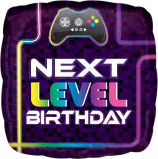 18" Next Level Up Birthday Foil Balloon Purple