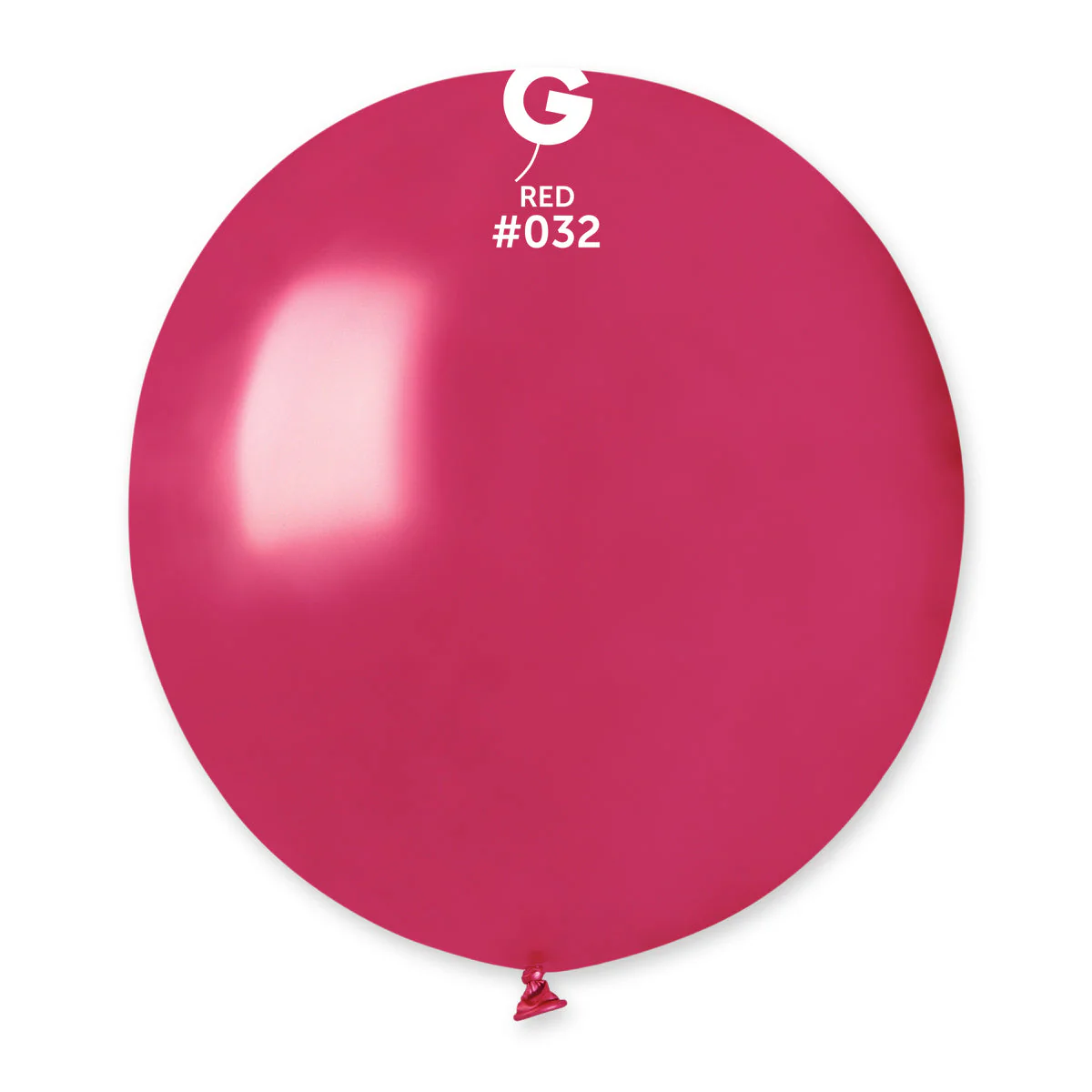 19" Gemar Latex Balloons (Bag of 25) Metallic Berry Red