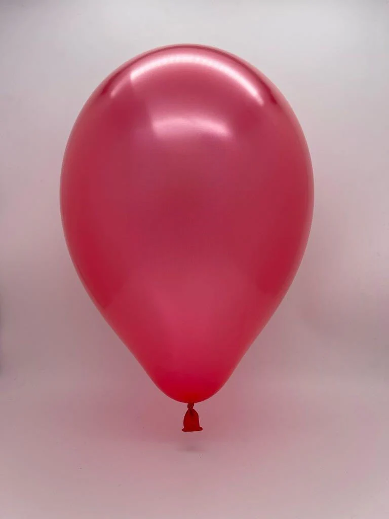 19" Gemar Latex Balloons (Bag of 25) Metallic Berry Red - Image 2