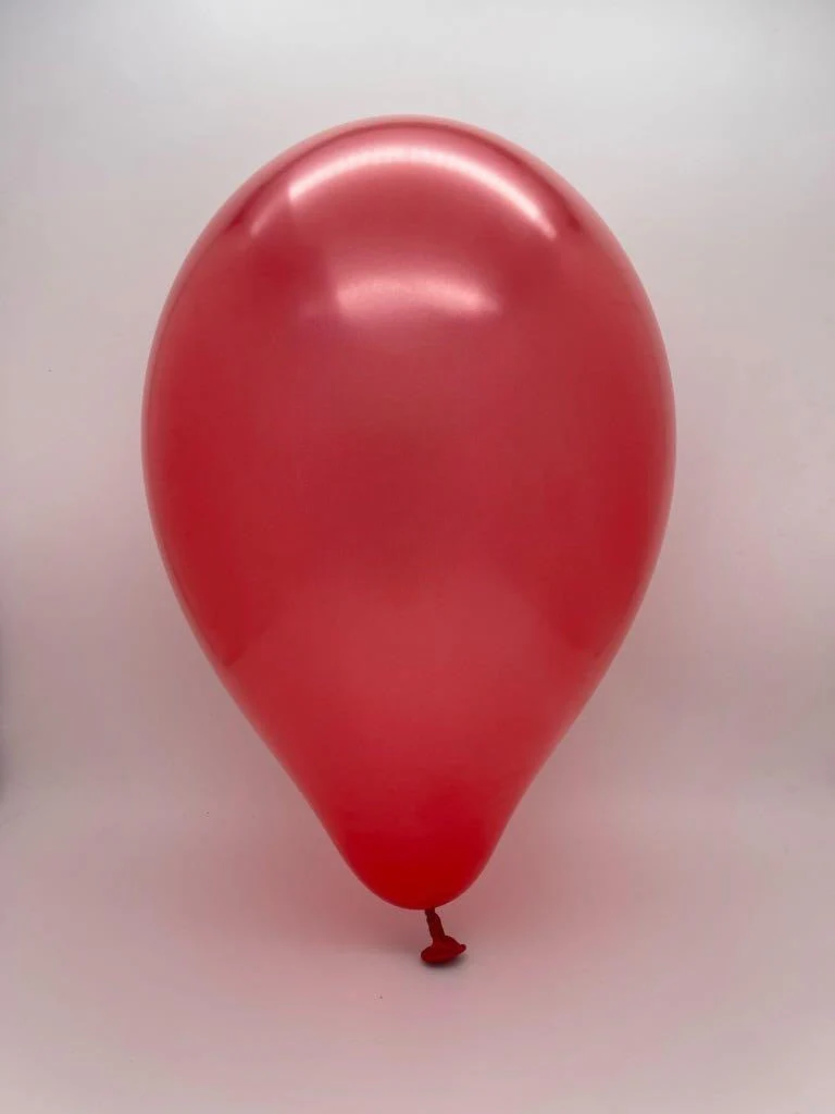19" Gemar Latex Balloons (Bag of 25) Metallic Deep Red - Image 2