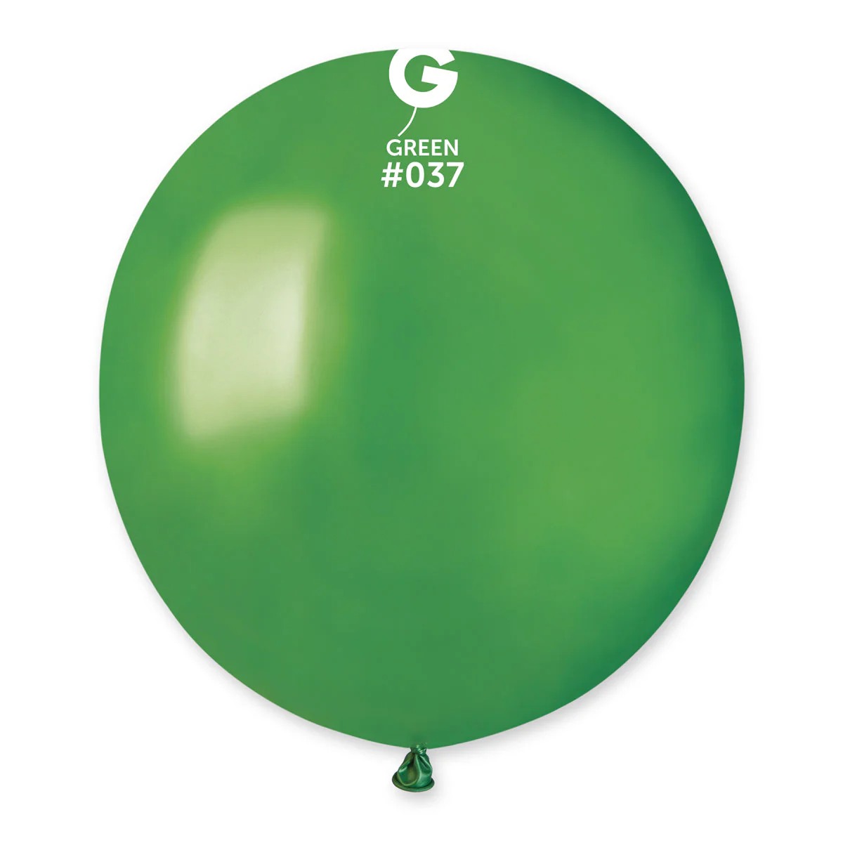 19" Gemar Latex Balloons (Bag of 25) Metallic Green