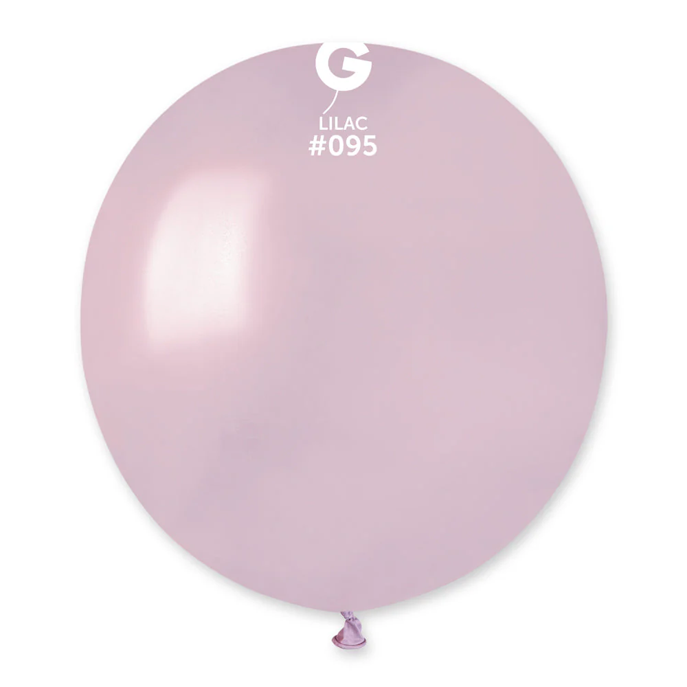 19" Gemar Latex Balloons (Bag of 25) Metallic Lilac