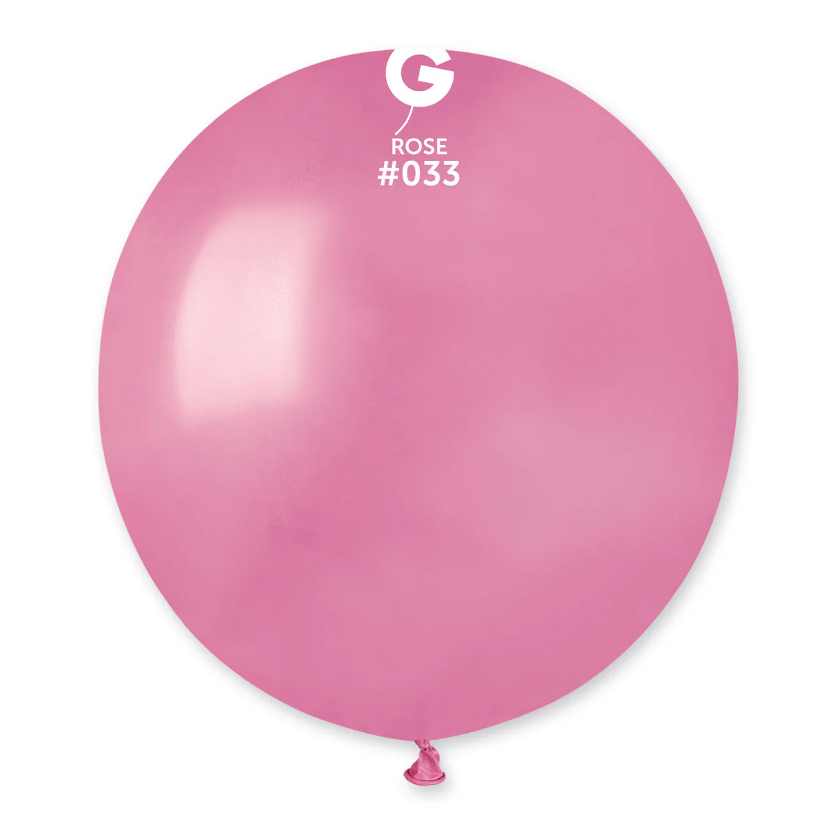 19" Gemar Latex Balloons (Bag of 25) Metallic Rose
