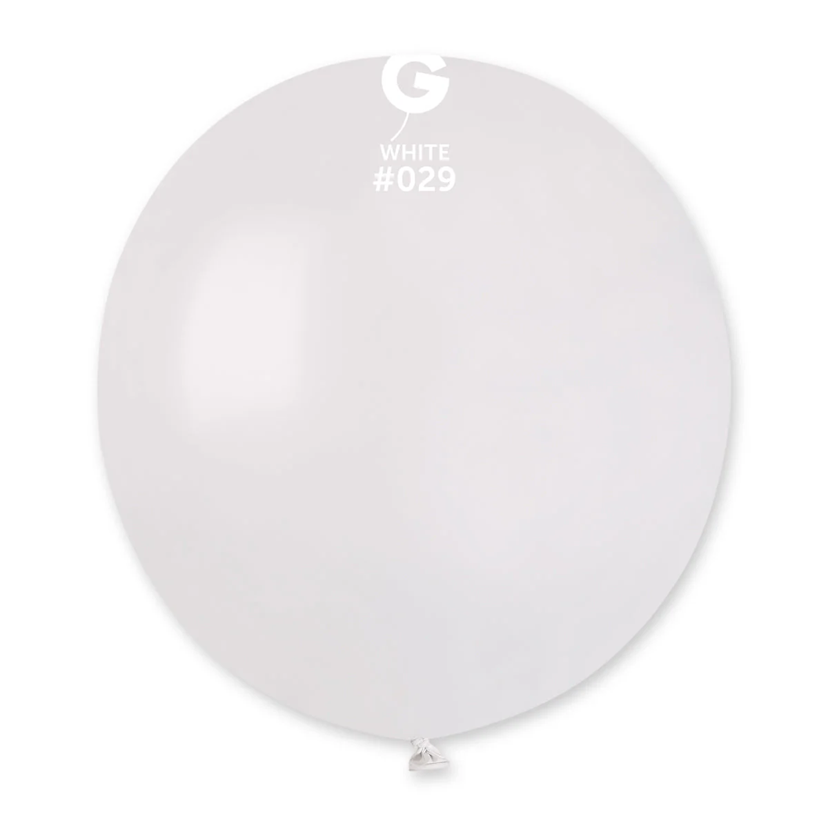 19" Gemar Latex Balloons (Bag of 25) Metallic White