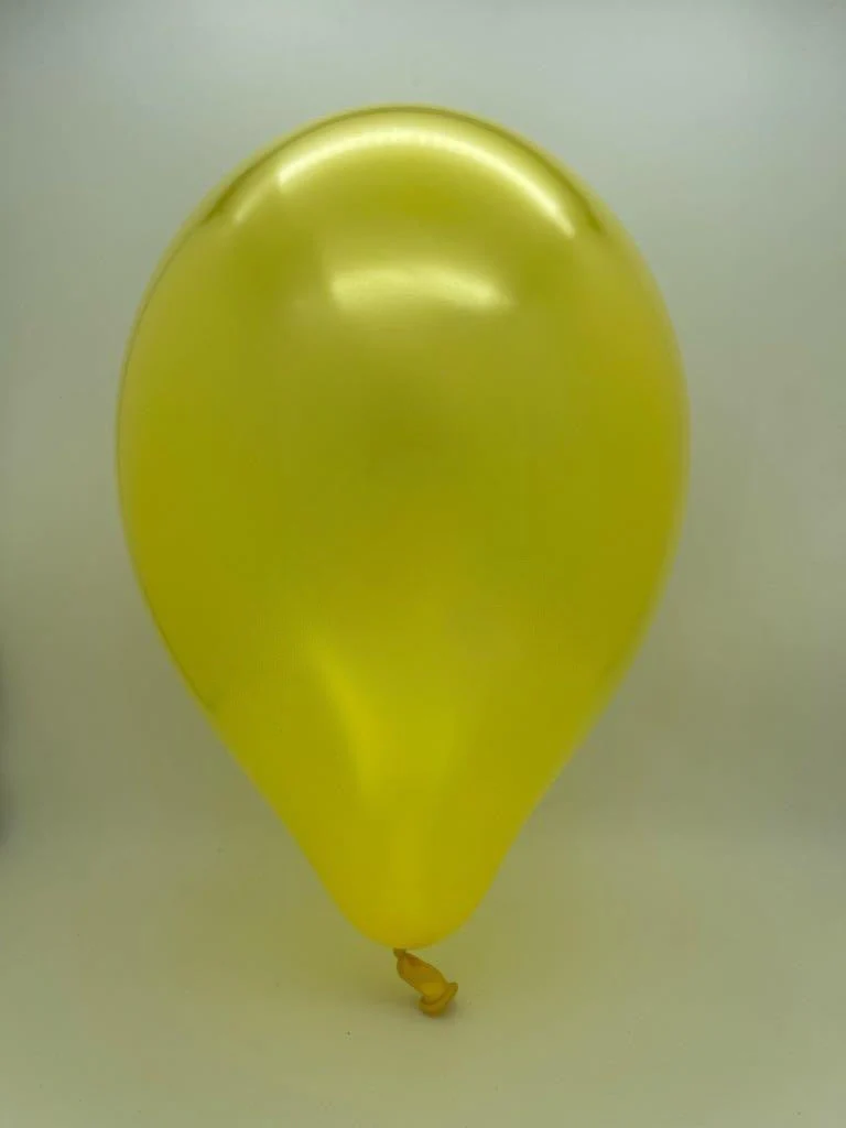 19" Gemar Latex Balloons (Bag of 25) Metallic Yellow - Image 2