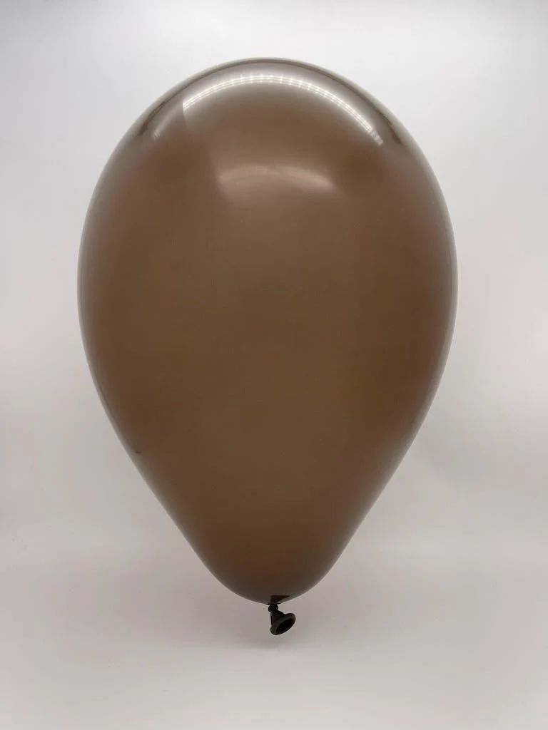 19" Gemar Latex Balloons (Bag of 25) Standard Brown - Image 2