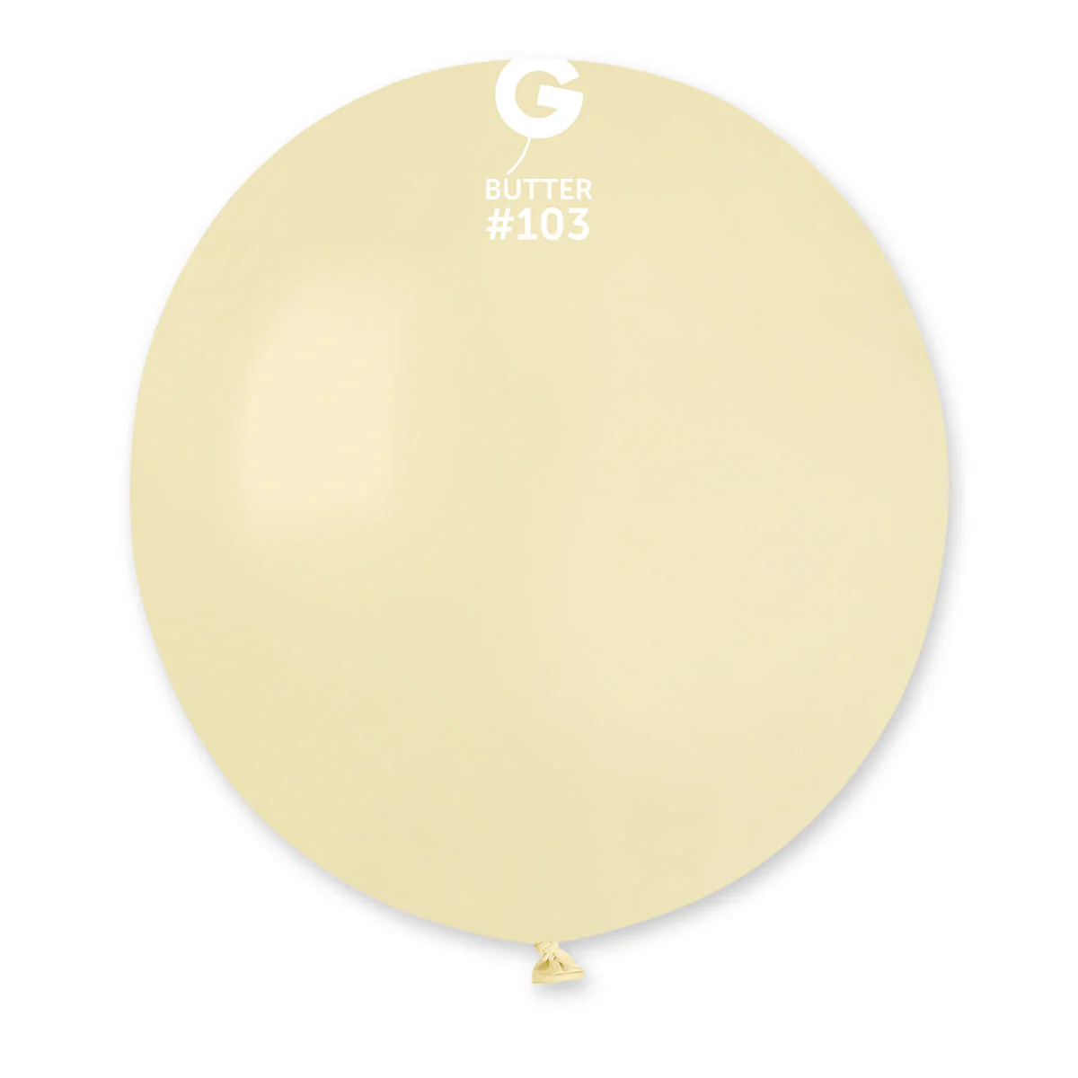 19" Gemar Latex Balloons (Bag of 25) Standard Butter