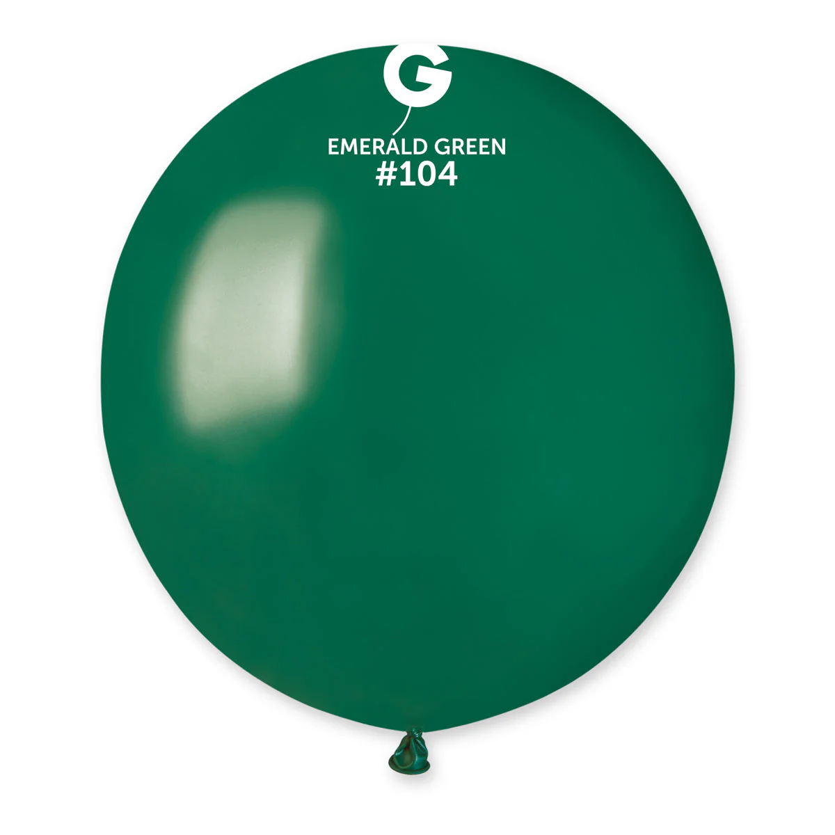 19" Gemar Latex Balloons (Bag of 25) Standard Emerald Green