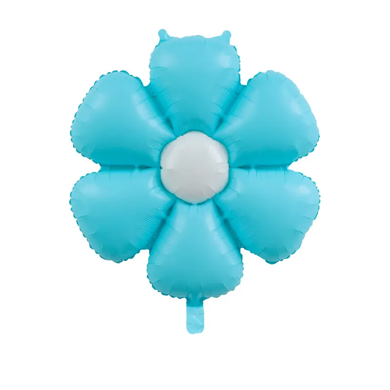 19" Airfill Macaron Color Blue Daisy Flower Balloon